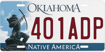 OK license plate 401ADP