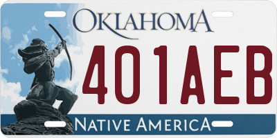 OK license plate 401AEB