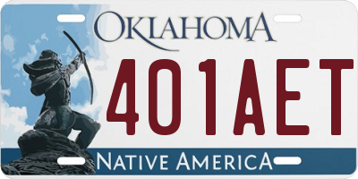 OK license plate 401AET