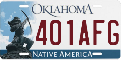 OK license plate 401AFG