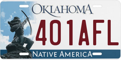 OK license plate 401AFL