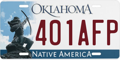 OK license plate 401AFP