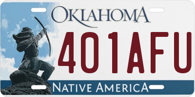OK license plate 401AFU