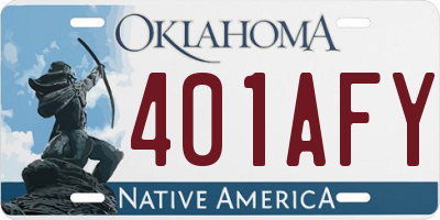 OK license plate 401AFY