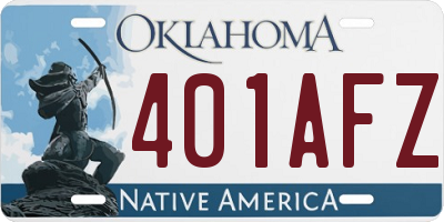 OK license plate 401AFZ