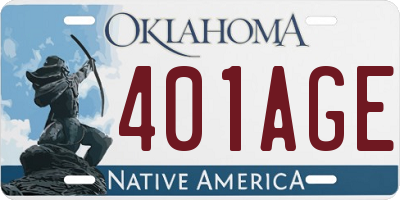 OK license plate 401AGE