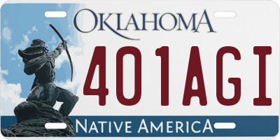 OK license plate 401AGI