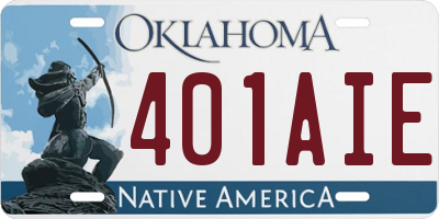 OK license plate 401AIE