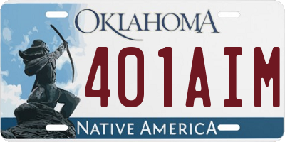 OK license plate 401AIM