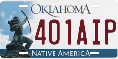OK license plate 401AIP