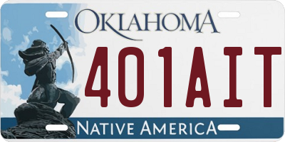 OK license plate 401AIT