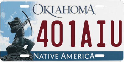 OK license plate 401AIU