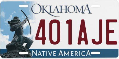 OK license plate 401AJE