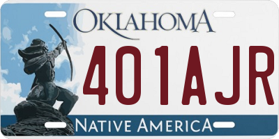 OK license plate 401AJR