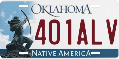 OK license plate 401ALV