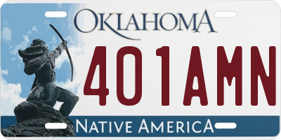 OK license plate 401AMN