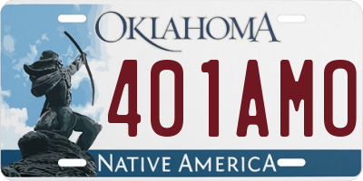 OK license plate 401AMO