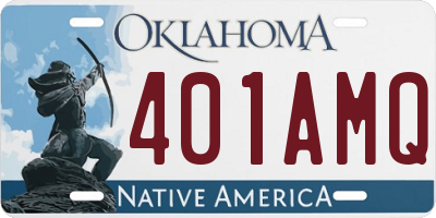 OK license plate 401AMQ