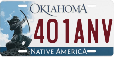 OK license plate 401ANV