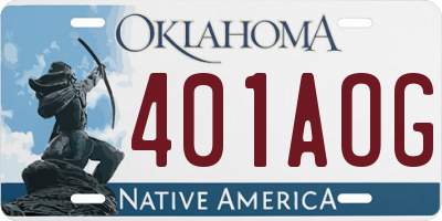 OK license plate 401AOG