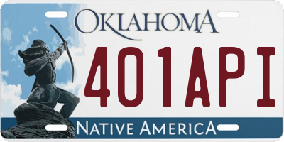 OK license plate 401API