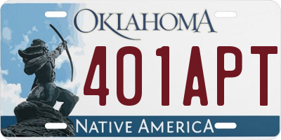 OK license plate 401APT