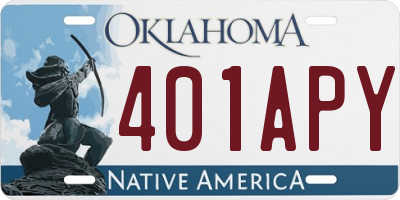 OK license plate 401APY