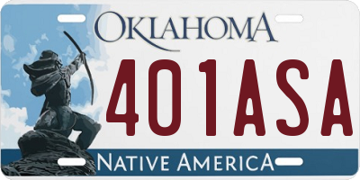 OK license plate 401ASA