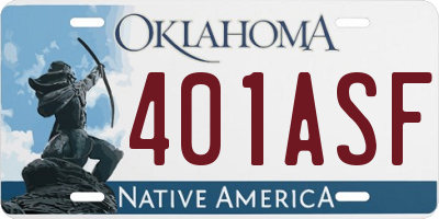OK license plate 401ASF