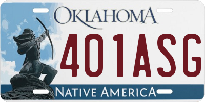 OK license plate 401ASG