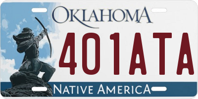 OK license plate 401ATA