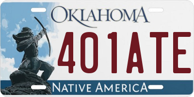 OK license plate 401ATE