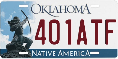 OK license plate 401ATF
