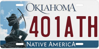 OK license plate 401ATH