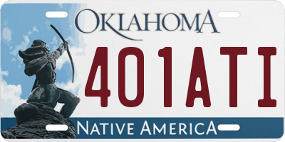 OK license plate 401ATI