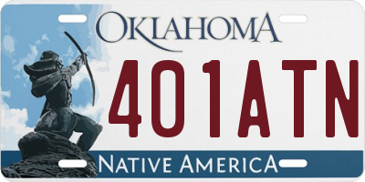 OK license plate 401ATN