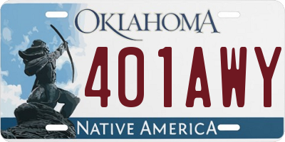 OK license plate 401AWY