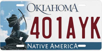 OK license plate 401AYK