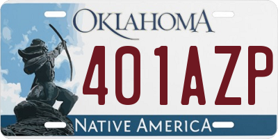 OK license plate 401AZP