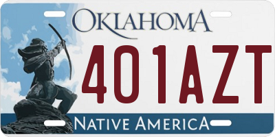 OK license plate 401AZT