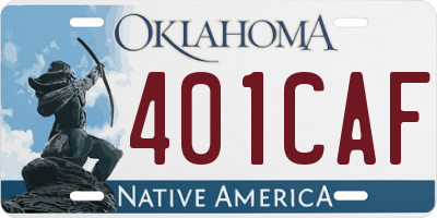 OK license plate 401CAF
