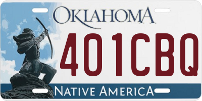 OK license plate 401CBQ