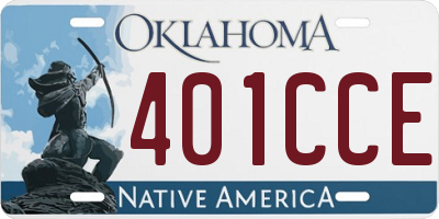 OK license plate 401CCE
