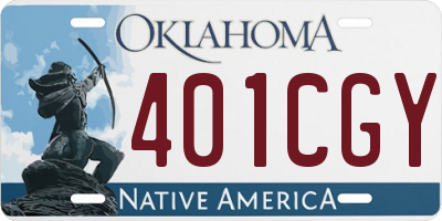 OK license plate 401CGY