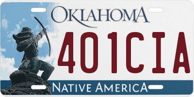 OK license plate 401CIA
