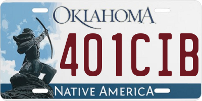 OK license plate 401CIB