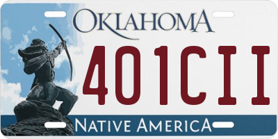 OK license plate 401CII