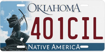 OK license plate 401CIL