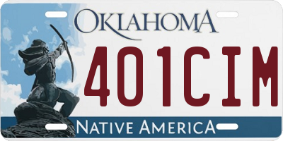 OK license plate 401CIM