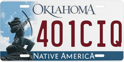 OK license plate 401CIQ